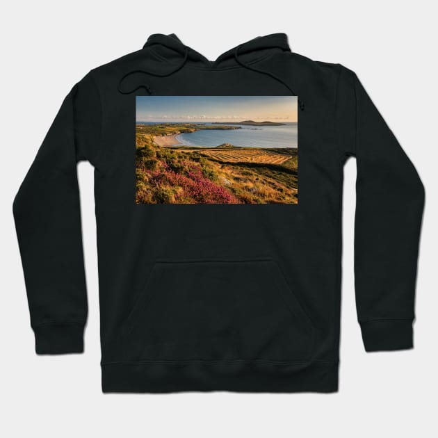 Whitesands Bay with Ramsey Island, Pembrokeshire Hoodie by dasantillo